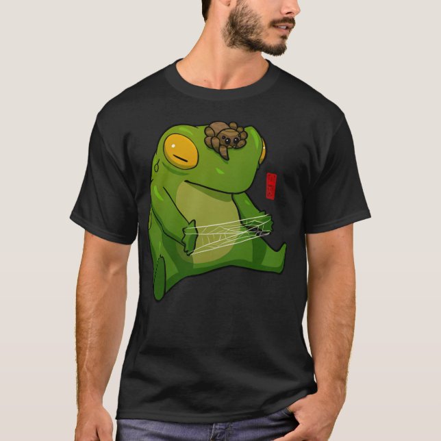 Camiseta Rana Y Araña Saltando Jugando El Arte De Cuna Del  (Anverso)