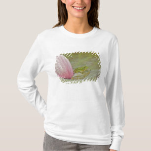 Camiseta Rana y pétalo de flor de loto, China,