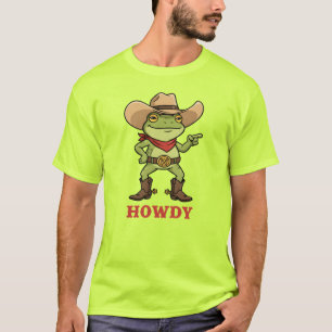 Camiseta Rana Yeehaw Occidental Saludo Rana Comedia Cowboy 