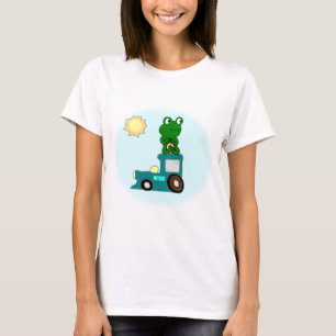 Camiseta Rana Zen sentada en un tren