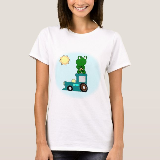 Camiseta Rana Zen sentada en un tren (Anverso)