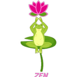 Camiseta Rana Zen y flor Lotus