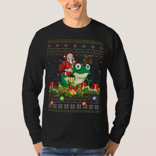 Camiseta Ranas añoran navidad Navidades de rana de Santa Ri