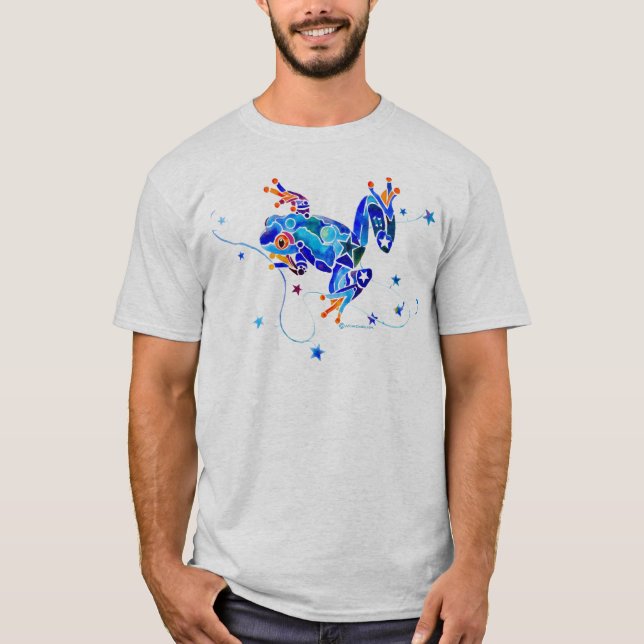 CAMISETA RANAS ARBÓREAS AZULES LOCAS (Anverso)