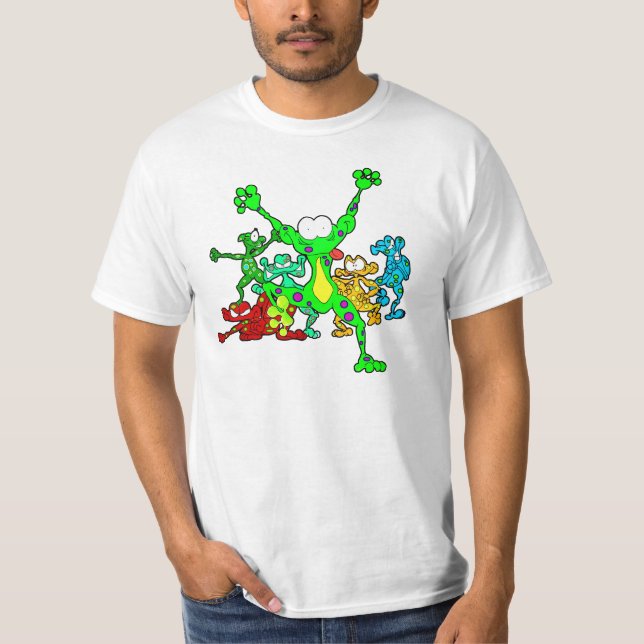 Camiseta ¡Ranas asustadizas! (Anverso)