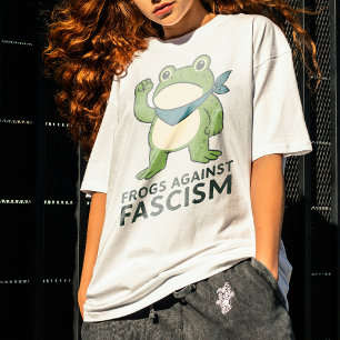 Camiseta Ranas Contra el Fascismo Protesta de Rana de Portl