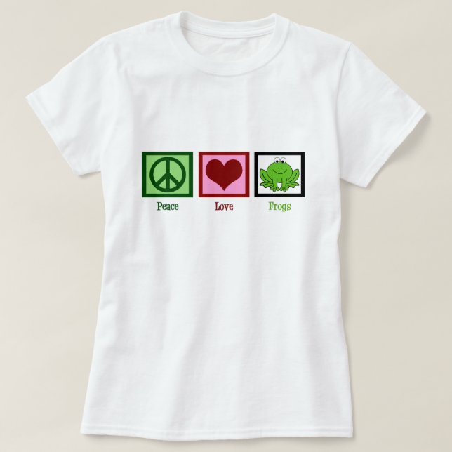 Camiseta Ranas de amor por la paz (Diseño del anverso)