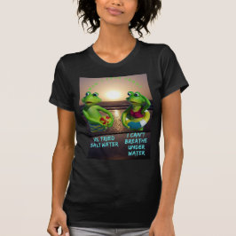 Camiseta ranas divertidas en el mar, hombre, me encantan la