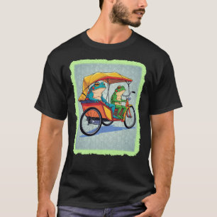 Camiseta Ranas En Un Gráfico Rickshaw