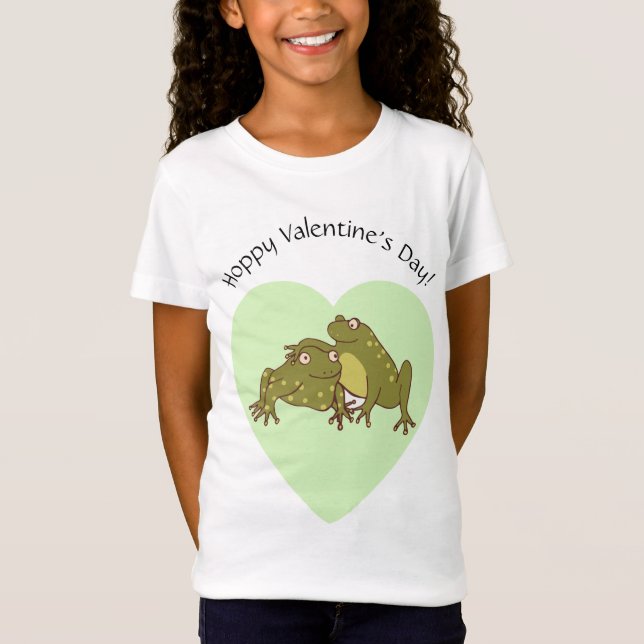 Camiseta Ranas graciosas Día de San Valentín Cute Enamorada (Anverso)
