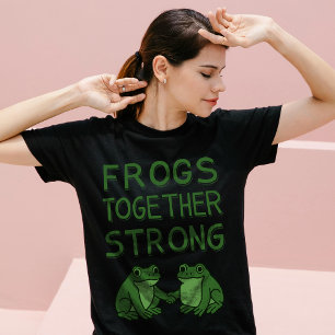 Camiseta Ranas Juntas Fuertes Protesta de Rana de Portland