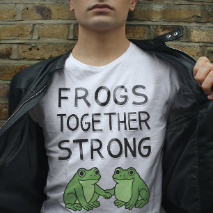 Camiseta Ranas Juntas Fuertes Protesta de Rana de Portland