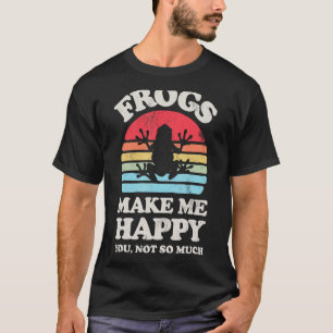 Camiseta Ranas Me Hacen Feliz Graciosa Rana Lover Anfibio R