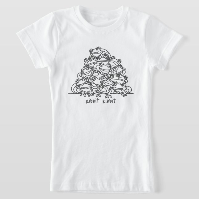 Camiseta Ranas Resumen de líneas Arte Personalizado (Distribución)