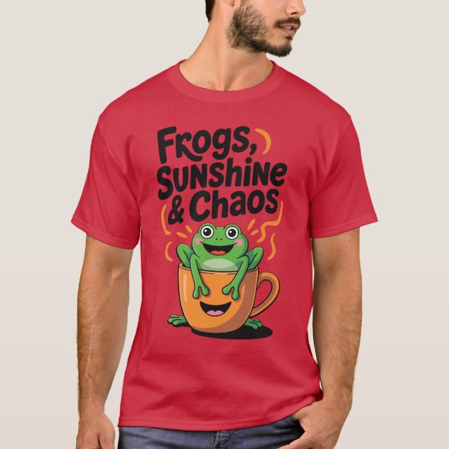 Camiseta Ranas, sol y caos - Rana dulce en la Copa del Café (Anverso)