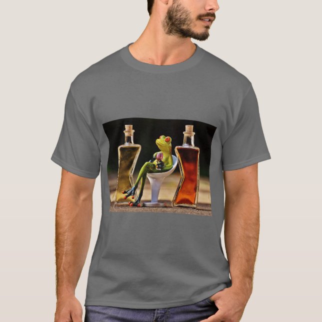 Camiseta Ranas y pollitos con bebidas refrescantes (Anverso)