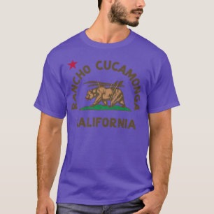 Camiseta Rancho Cucamonga California Beach Flag Bear Surf C