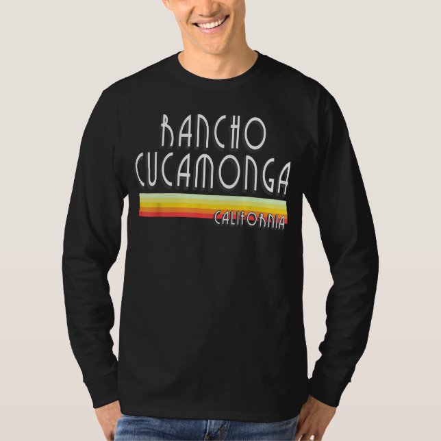 Camiseta Rancho Cucamonga California Retro CA Lines (Anverso)