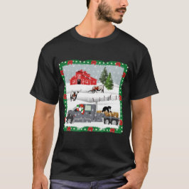 Camiseta Rancho de Granja Occidental Santa Bovinos y perros
