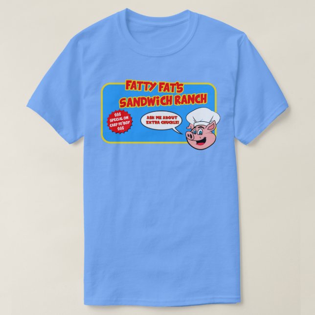 Camiseta Rancho de sandwich de grasas grasas (Diseño del anverso)