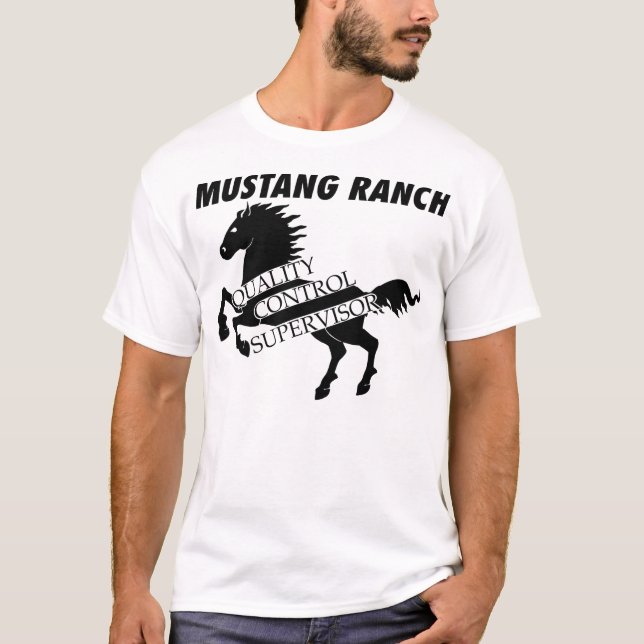 Camiseta Rancho del mustango - supervisor del control de (Anverso)