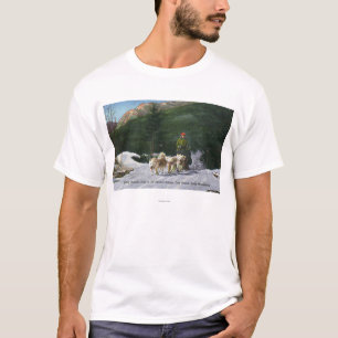 Camiseta Rancho del perro esquimal de Ed Clark, Dogsledding