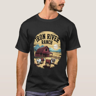 Camiseta Rancho Iron River Ganado Vacuno Ganado Occidental