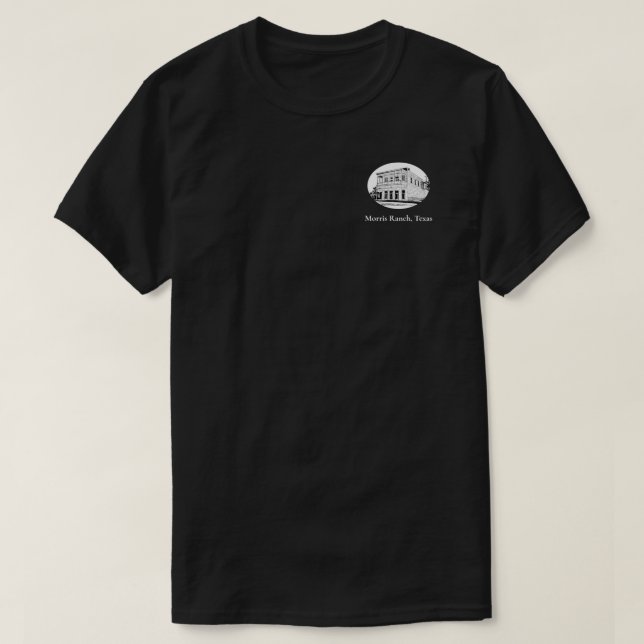 Camiseta Rancho Oval blanco y negro (Diseño del anverso)