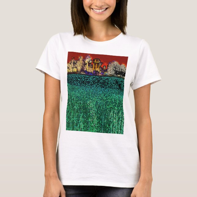 Camiseta Rancho Patrick, Chico, CA (en rojo y verde) (Anverso)