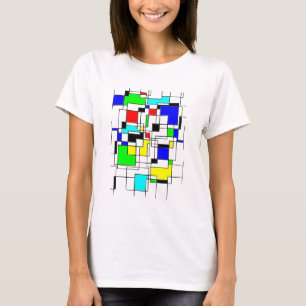 Camiseta Random Squares Homage A Mondrian