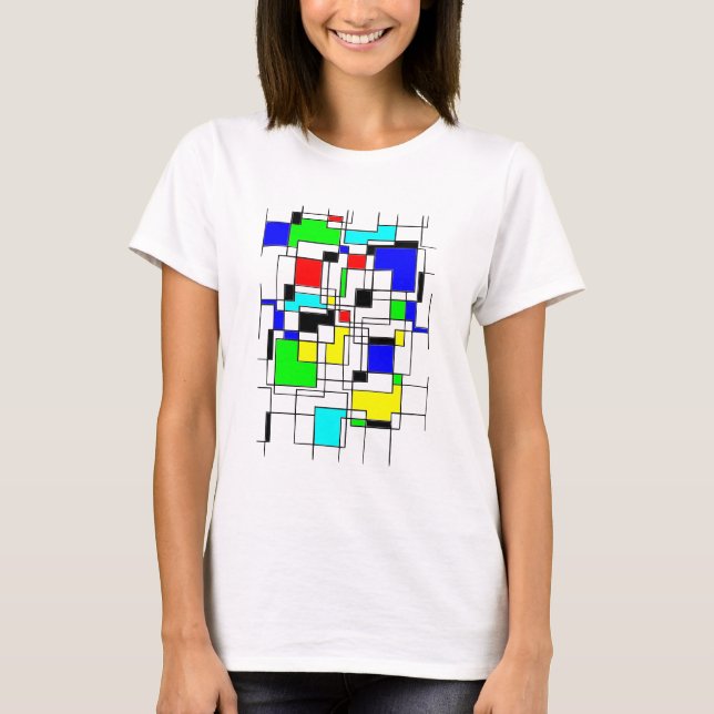 Camiseta Random Squares Homage A Mondrian (Anverso)