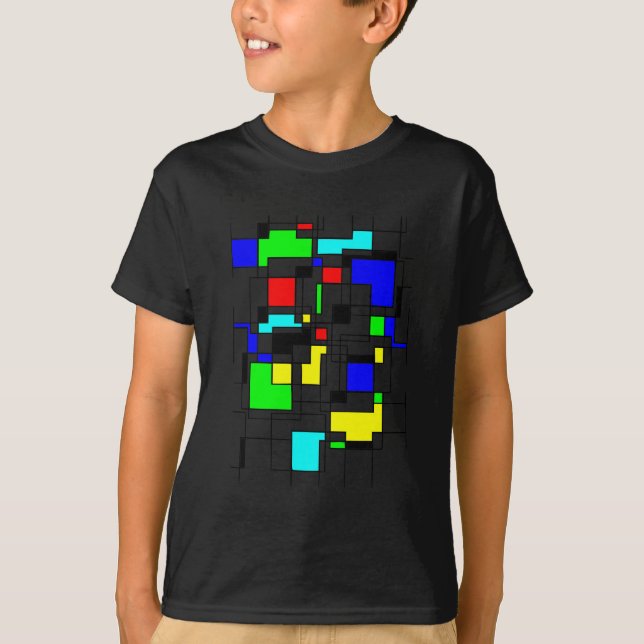 Camiseta Random Squares Homage A Mondrian (Anverso)
