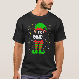 Camiseta Randy Elf Personalizado Primer Nombre Dado Navidad