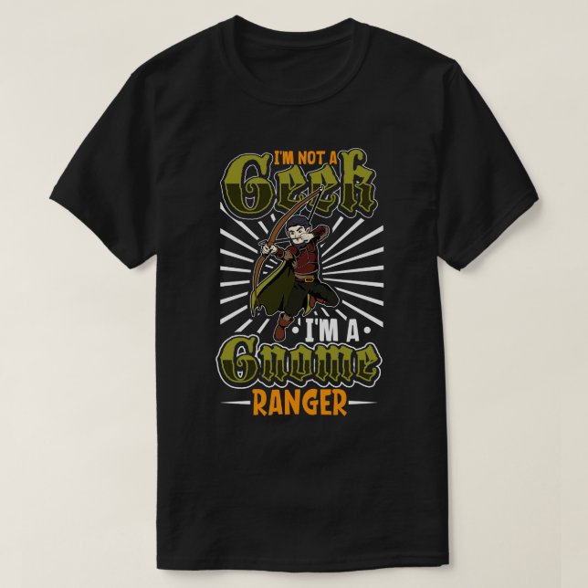 Camiseta Ranger de genios sin rollo D20 (Diseño del anverso)