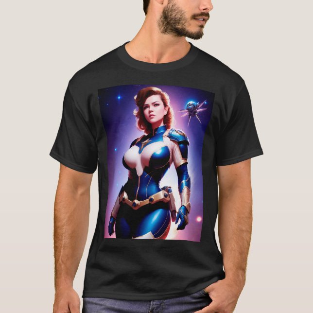 Camiseta Ranger espacial de ciencia ficción Vivid Retro 50 (Anverso)