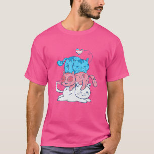 Camiseta Ransgender Cute Cat Ranssexual Flag Rans Orgullo