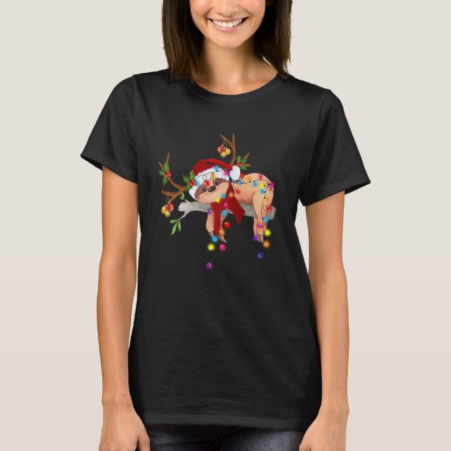 Camiseta Ranura corta con luces Navidades (Anverso)
