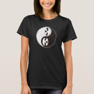 Camiseta Ranura linda equilibrio japonés Ying Yang