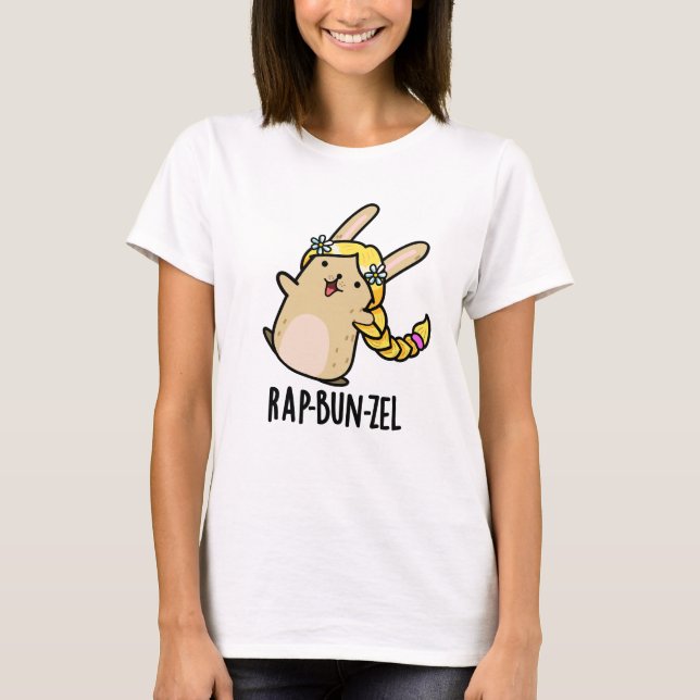 Camiseta Rap-bun-zel Funny Bunny Pun (Anverso)