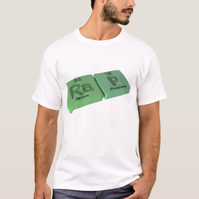 Camiseta Rap como el radio del Ra y fósforo de P (Anverso)