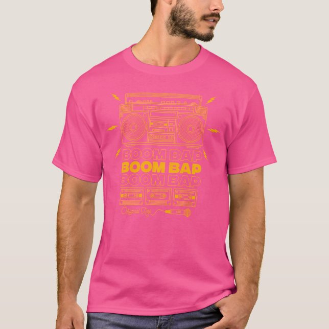 Camiseta Rap de boom de escuela antigua (Anverso)