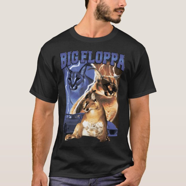 Camiseta Rap de cosecha grande de floppa (Anverso)