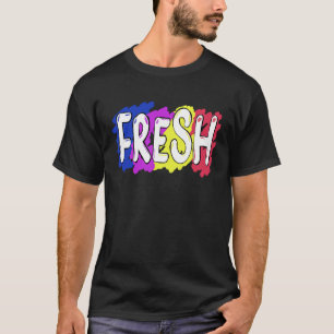 Camiseta Rap de estilo urbano R&B Graffiti fresco retro vin