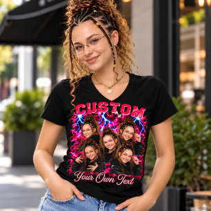 Camiseta Rap de Fotos Personalizadas 90s
