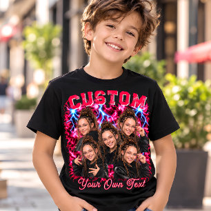 Camiseta Rap de Fotos Personalizadas 90s