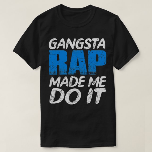 Camiseta Rap de Gangsta (Diseño del anverso)