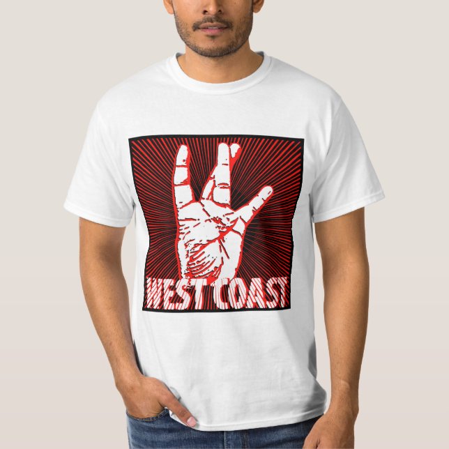 Camiseta Rap de hip-hop en la costa oeste (Anverso)