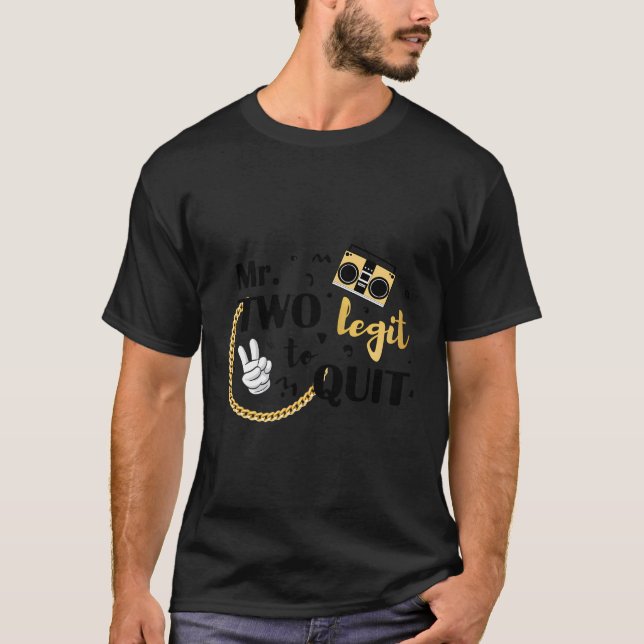 Camiseta Rap De Niño Segundo Cumpleaños Sr. Dos Legit Hip H (Anverso)