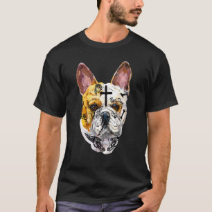 Camiseta Rap Music Tattoo I Love My French Bull Dog Face