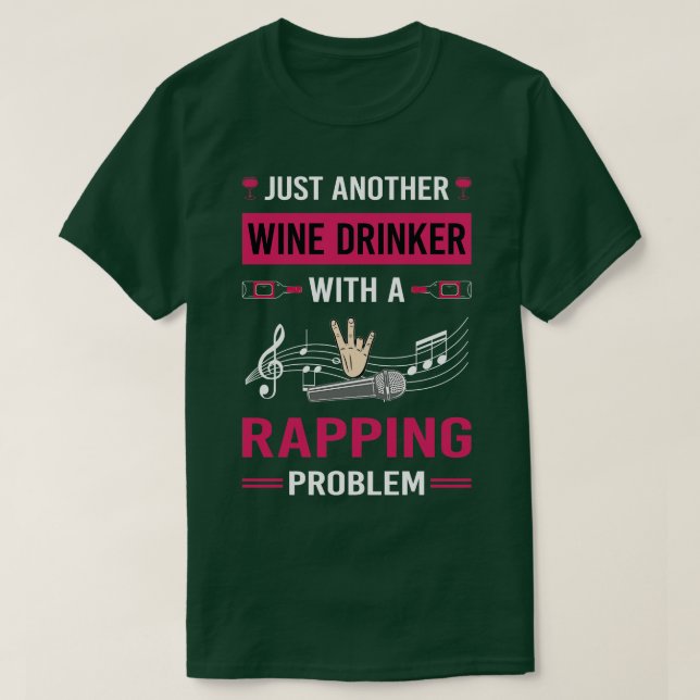 Camiseta Rap Rapper de Bebedor de vino (Diseño del anverso)